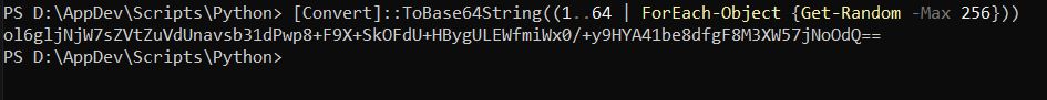 Generate Key Output